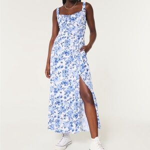 New In Bag Medium Hollister Sofia Smocked Maxi Dress